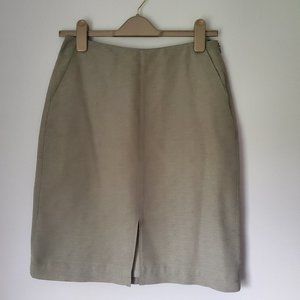 TOMMY BAHAMA Women's Short Linen Pencil Skirt Office Wear Front Slit Pockets